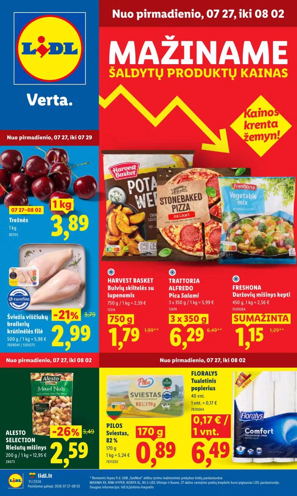 Leidinio perziura: Lidl akcijų leidinys Nr. 1 (Galioja nuo 2026-07-27 iki 2026-08-02)