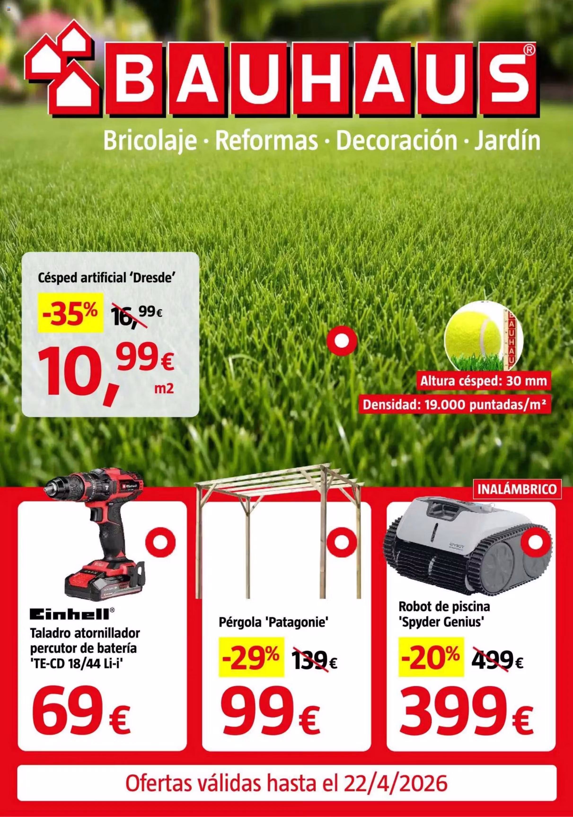 Brochure preview: Bauhaus promotions leaflet (Valid from 2026-03-26 to 2026-04-22)