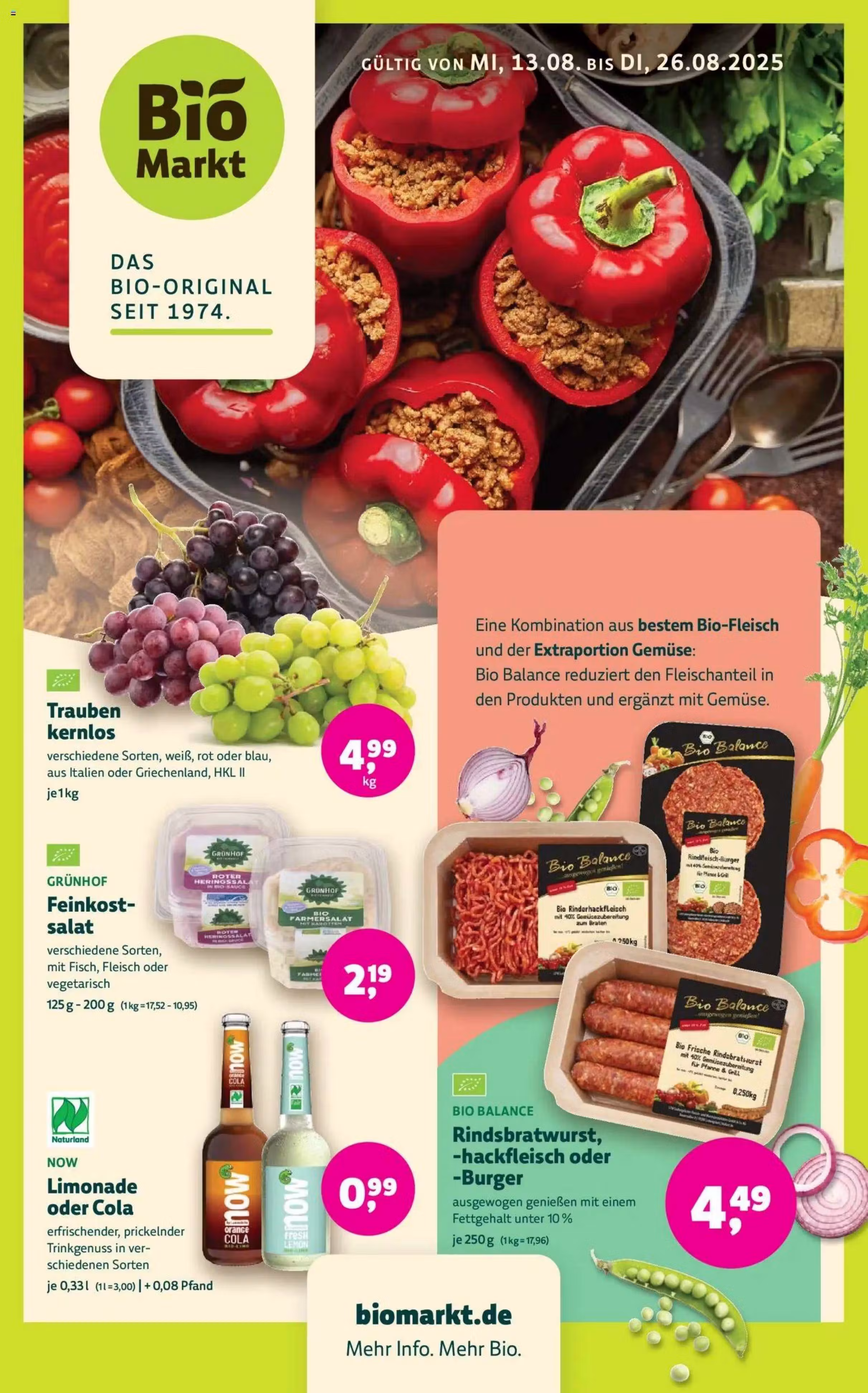 Vista previa del folleto: Biomarkt Denns folleto de ofertas (Válido del 2026-08-13 al 2026-08-26)