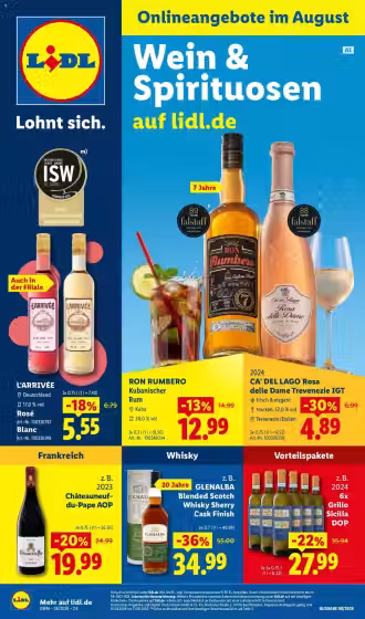 Brochure cover: Lidl promotions leaflet (Valid from 2026-08-01 to 2026-08-31)
