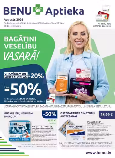 Kataloogi kaas: Benu sooduspakkumiste voldik (Kehtib alates 2026-08-01 kuni 2026-08-31)