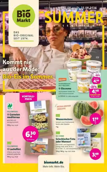 Kataloogi kaas: Biomarkt Denns sooduspakkumiste voldik Nr. 1 (Kehtib alates 2026-08-12 kuni 2026-08-25)
