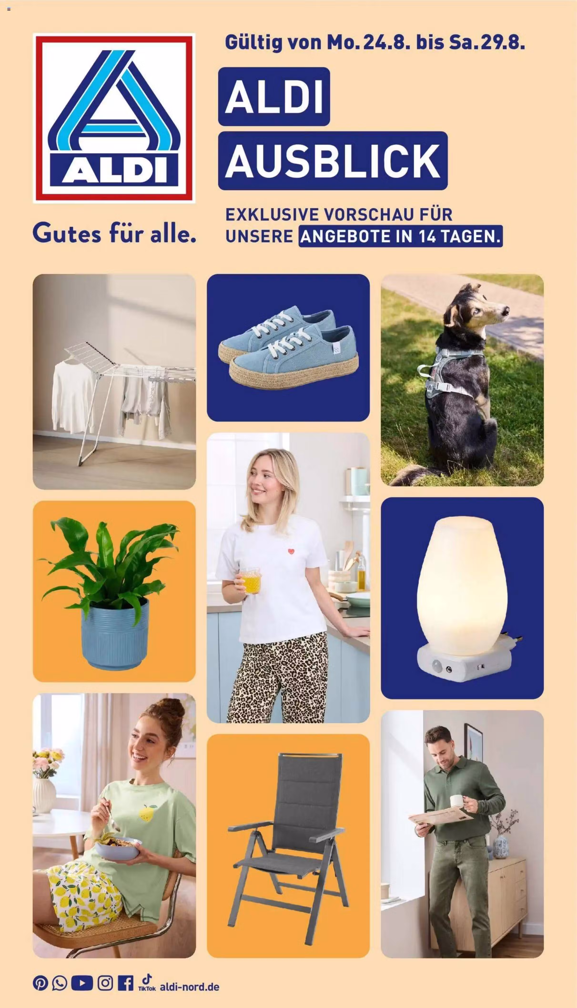 Brochure preview: Aldi Nord promotions leaflet (Valid from 2026-08-24 to 2026-08-29)