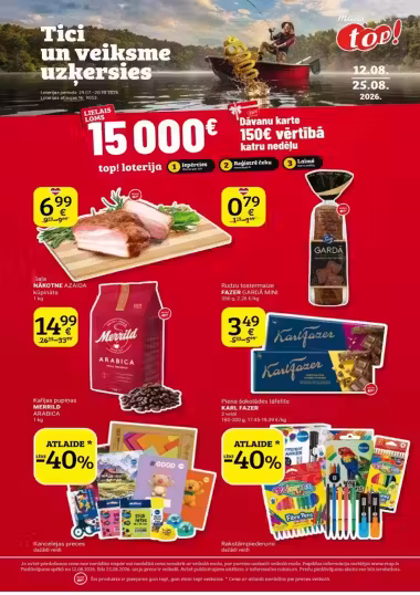 Kataloogi kaas: TOP Latvia sooduspakkumiste voldik (Kehtib alates 2026-08-12 kuni 2026-08-25)