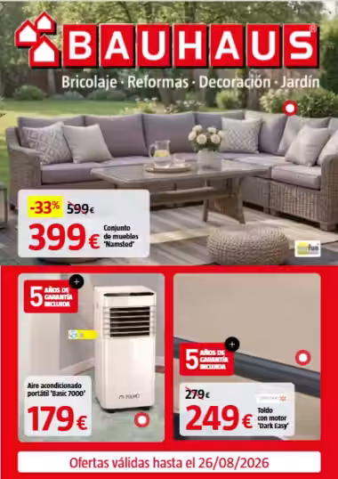 Kataloogi kaas: Bauhaus sooduspakkumiste voldik (Kehtib alates 2026-07-23 kuni 2026-08-26)