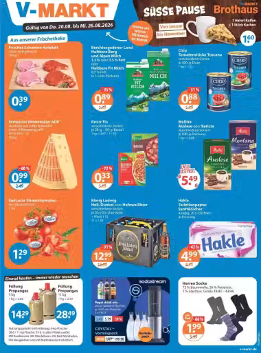 Brochure cover: Mix Markt Fleisch promotions leaflet (Valid from 2026-08-20 to 2026-08-26)