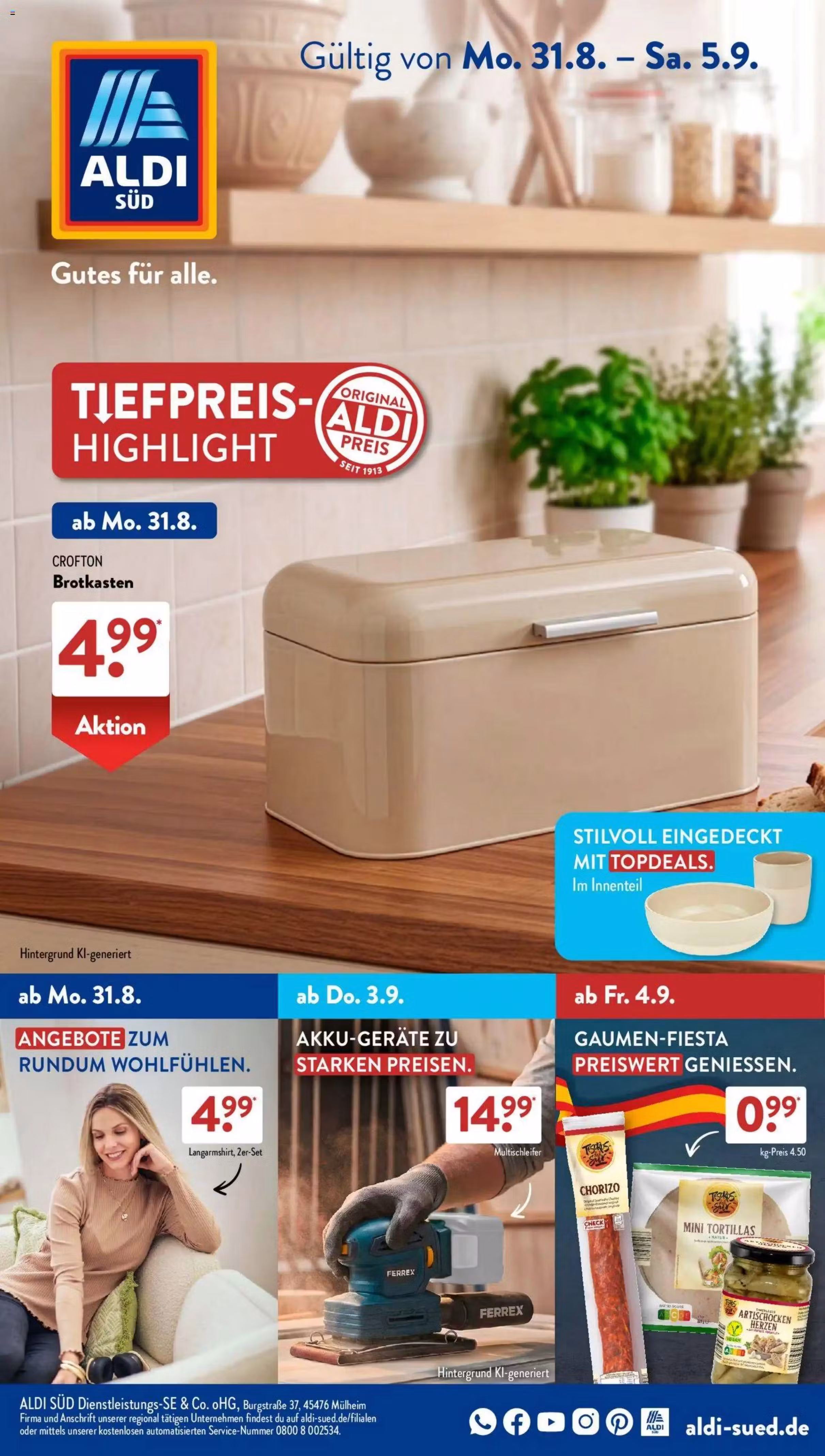 Brochure preview: Aldi Nord promotions leaflet Nr. 1 (Valid from 2026-08-31 to 2026-09-05)