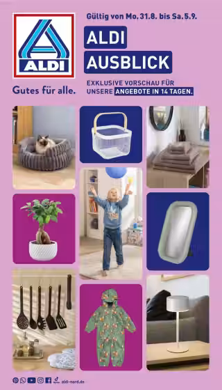 Prospekt-Titelbild: Aldi Nord Angebotsprospekt Nr. 2 (Gültig von 2026-08-31 bis 2026-09-05)