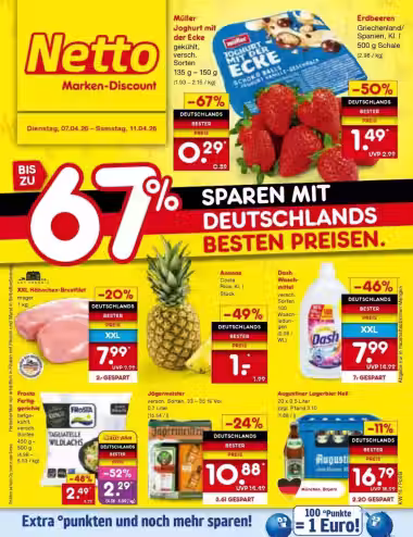 Brochure cover: Netto promotions leaflet (Valid from 2026-04-20 to 2026-04-25)