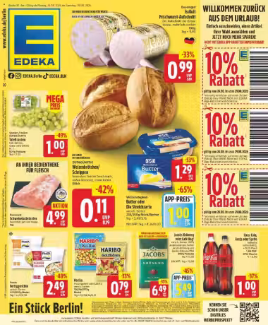 Bukleta prieksskatijums: Edeka Zurheide akciju buklets Nr. 2 (Derīgs no 2026-08-24 līdz 2026-08-29)