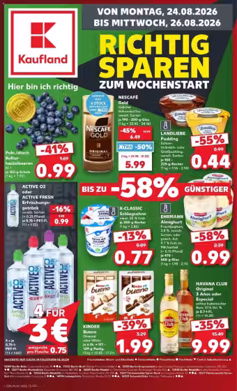 Brochure preview: Kaufland promotions leaflet Nr. 1 (Valid from 2026-08-24 to 2026-08-26)