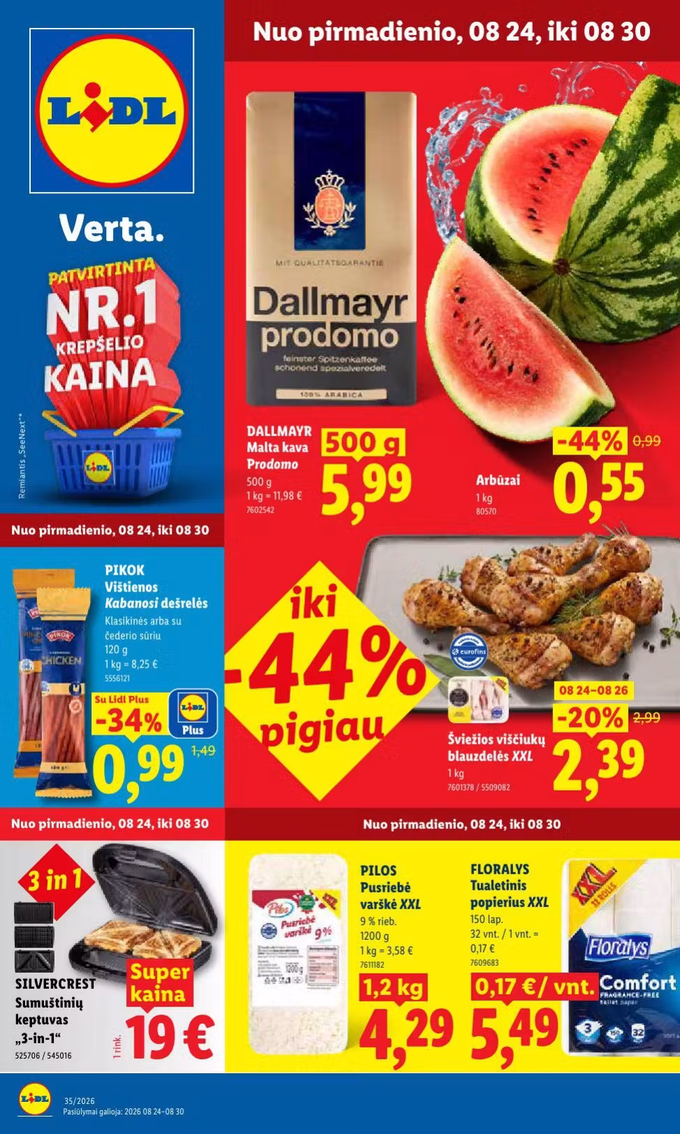Kataloogi eelvaade: Lidl sooduspakkumiste voldik Nr. 5 (Kehtib alates 2026-08-24 kuni 2026-08-30)