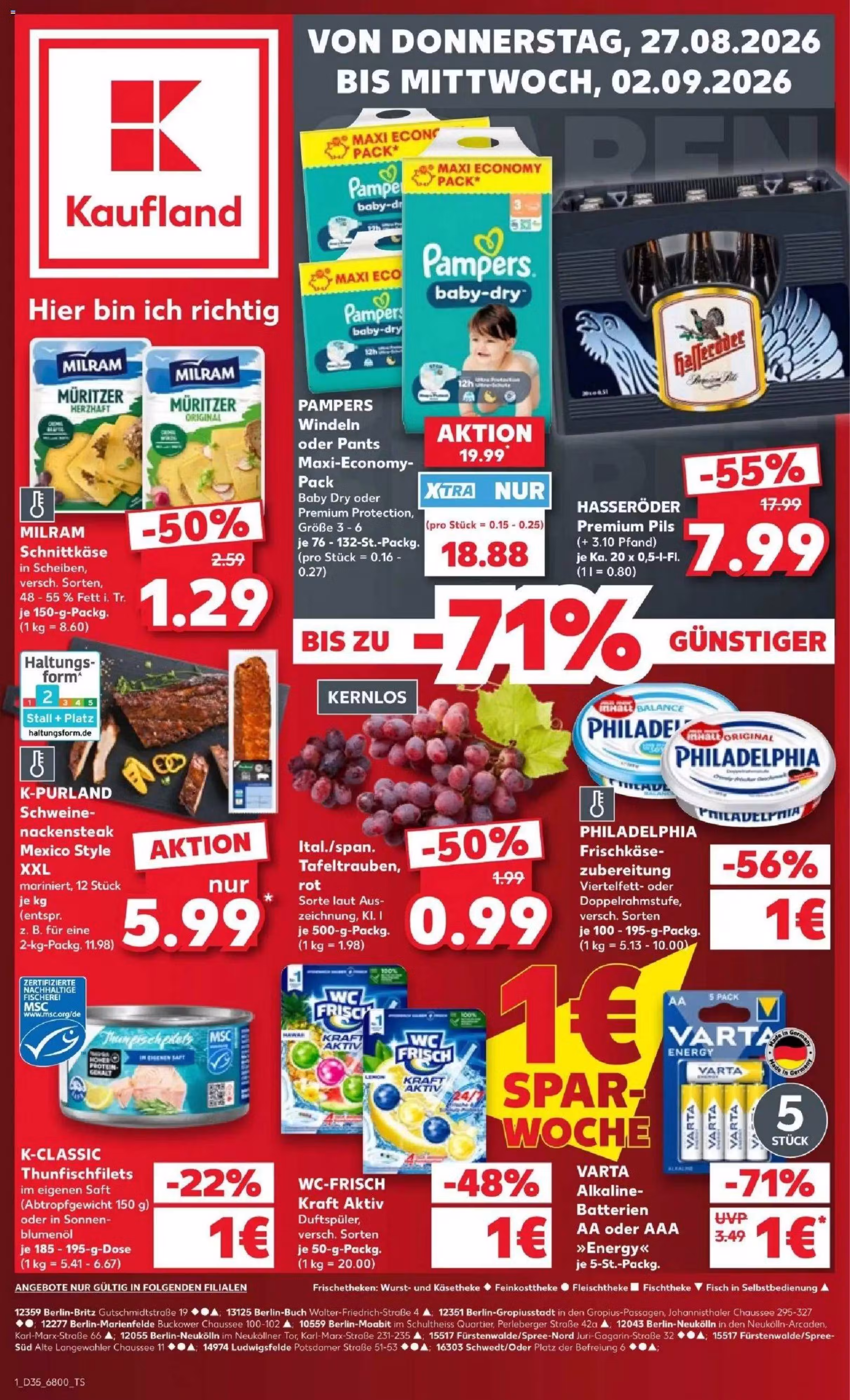 Brochure preview: Kaufland promotions leaflet (Valid from 2026-08-27 to 2026-09-02)