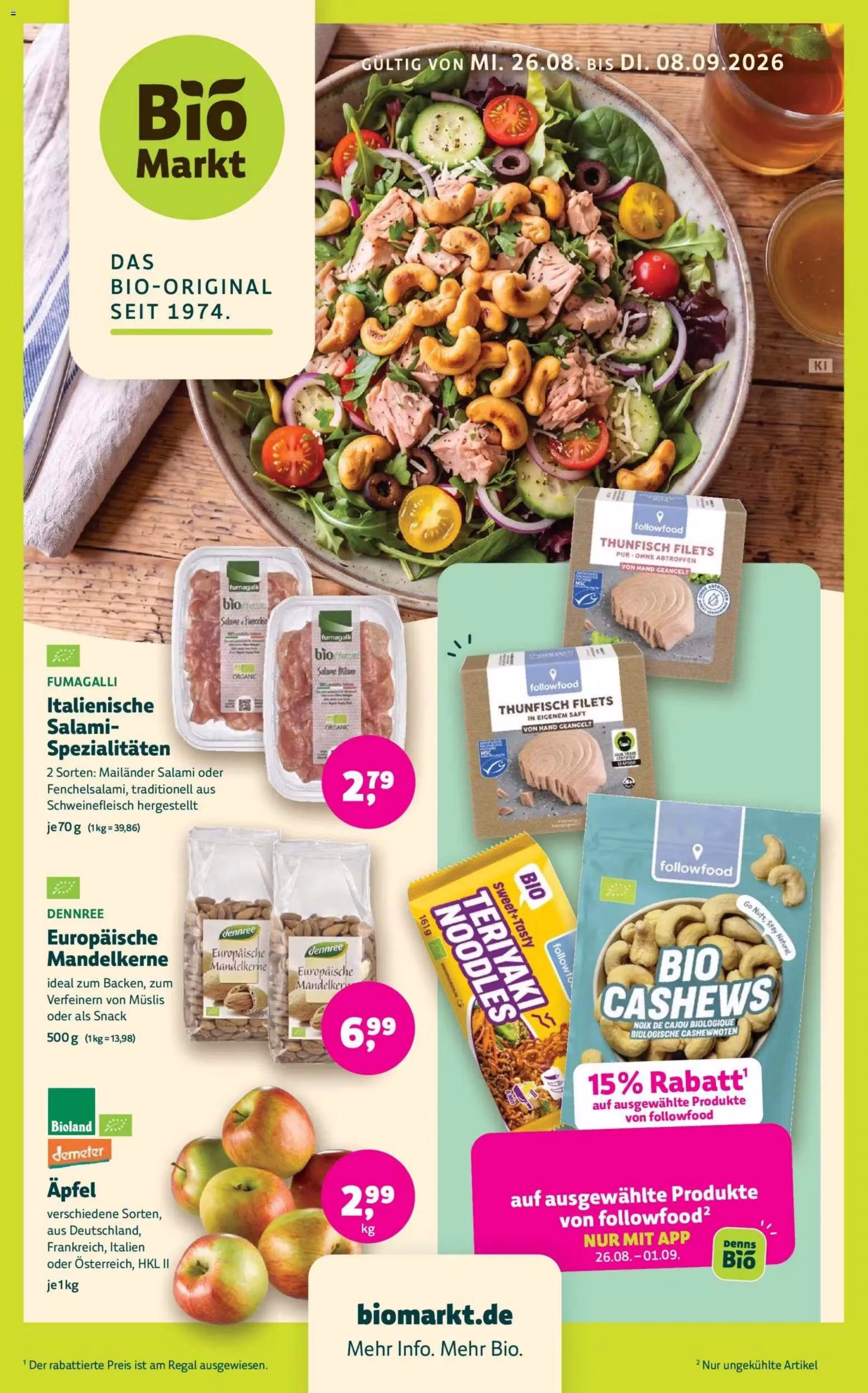 Prospekt-Vorschau: Biomarkt Denns Angebotsprospekt (Gültig von 2026-08-26 bis 2026-09-08)