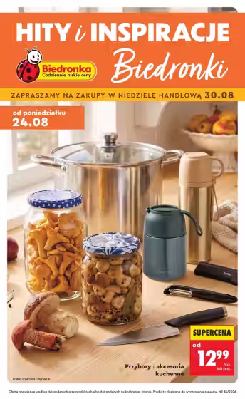Brochure cover: Biedronka promotions leaflet (Valid from 2026-08-24 to 2026-09-09)
