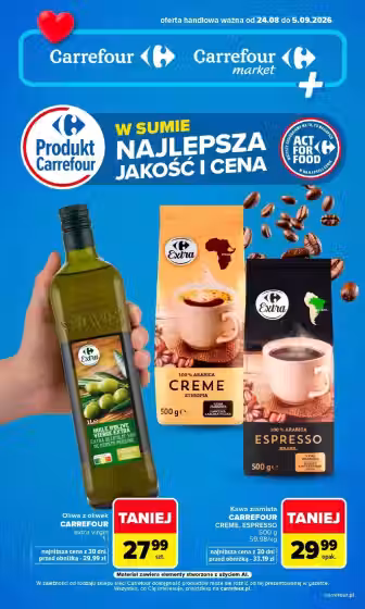 Brochure cover: Carrefour promotions leaflet Nr. 1 (Valid from 2026-08-24 to 2026-09-05)