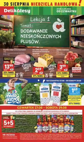Brochure cover: Delikatesy Centrum promotions leaflet (Valid from 2026-08-27 to 2026-09-02)