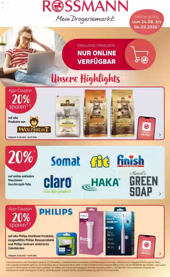 Leidinio virselis: Rossmann akcijų leidinys (Galioja nuo 2026-08-24 iki 2026-09-04)
