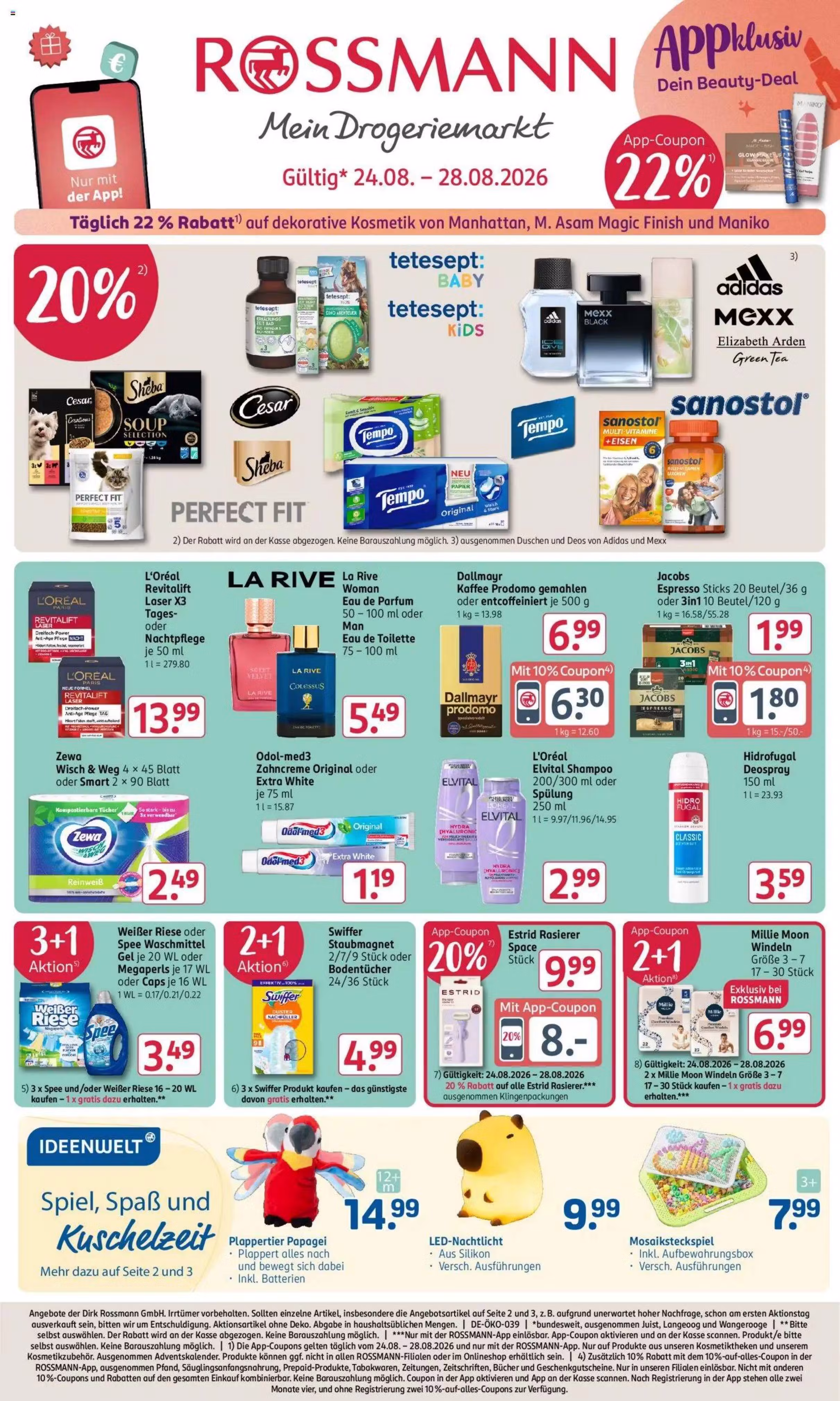 Leidinio perziura: Rossmann akcijų leidinys (Galioja nuo 2026-08-24 iki 2026-08-28)