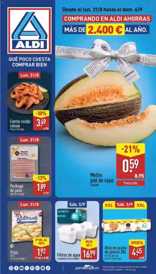 Brochure cover: Aldi promotions leaflet Nr. 1 (Valid from 2026-08-31 to 2026-09-06)