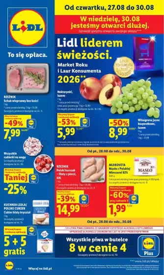 Brochure cover: Lidl promotions leaflet (Valid from 2026-08-27 to 2026-08-30)