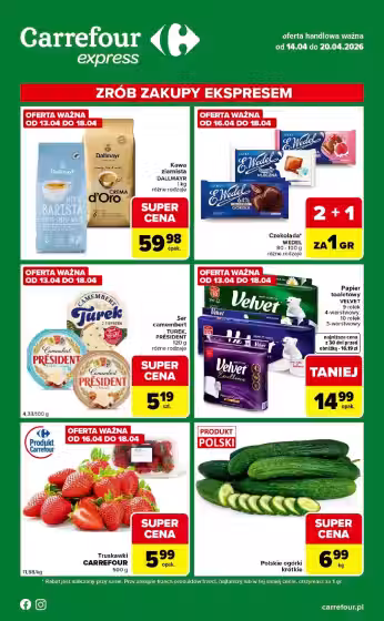Brochure cover: Carrefour promotions leaflet (Valid from 2026-04-14 to 2026-04-20)