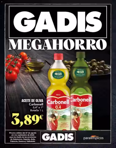 Brochure cover: Gadis promotions leaflet (Valid from 2026-08-27 to 2026-09-02)
