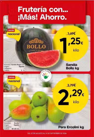Brochure cover: Froiz promotions leaflet (Valid from 2026-08-31 to 2026-09-06)