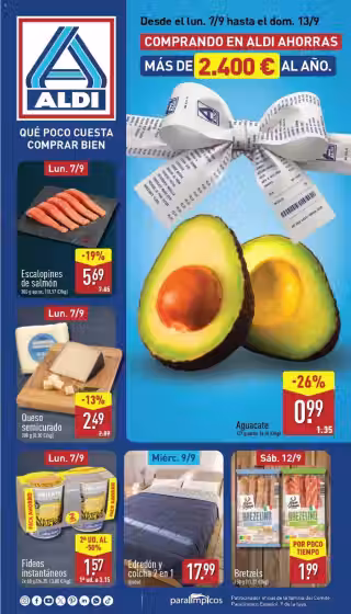 Brochure cover: Aldi promotions leaflet (Valid from 2026-09-07 to 2026-09-13)