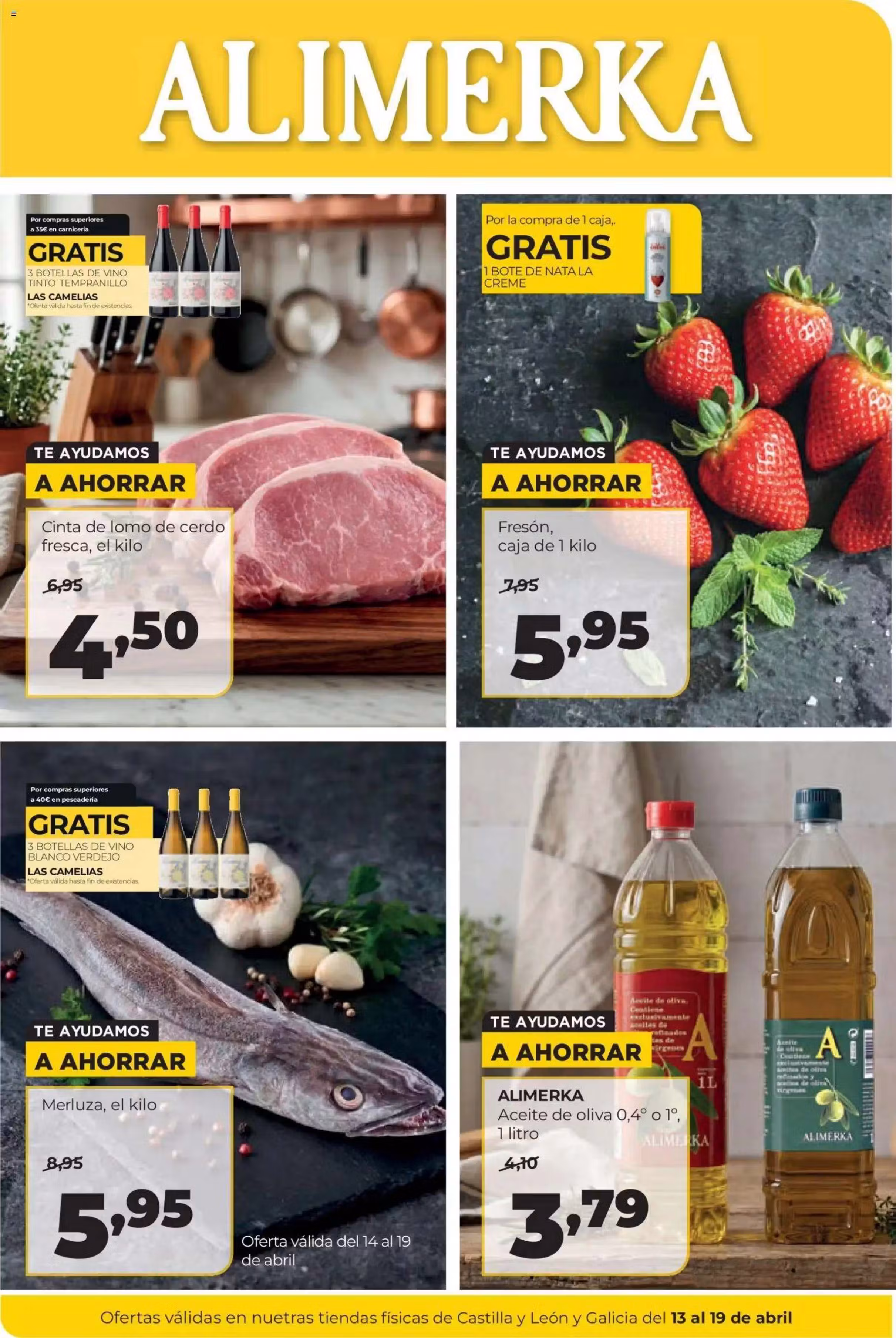 Brochure preview: Alimerka promotions leaflet (Valid from 2026-04-13 to 2026-04-19)