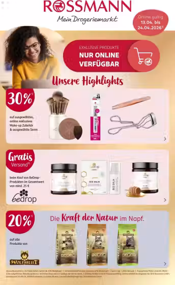 Brochure cover: Rossmann promotions leaflet (Valid from 2026-04-13 to 2026-04-24)
