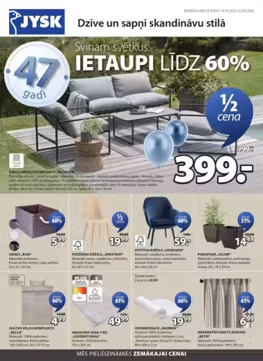 Brochure cover: Jysk promotions leaflet (Valid from 2026-04-14 to 2026-04-27)