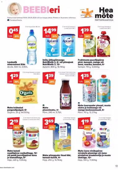 Brochure cover: Selver promotions leaflet (Valid from 2026-04-14 to 2026-05-04)