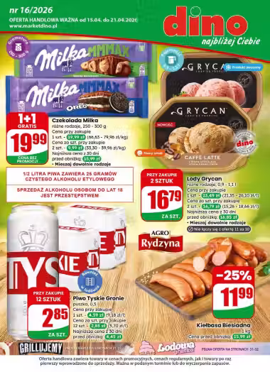 Brochure cover: Dino promotions leaflet (Valid from 2026-04-15 to 2026-04-21)