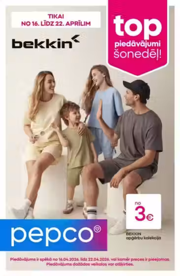 Brochure cover: Pepco promotions leaflet (Valid from 2026-04-16 to 2026-04-22)