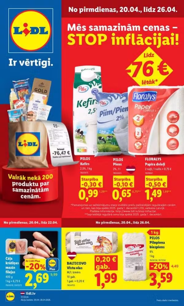 Bukleta prieksskatijums: Lidl Latvia akciju buklets Nr. 1 (Derīgs no 2026-04-20 līdz 2026-04-26)