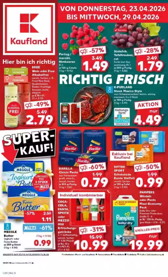 Brochure cover: Kaufland promotions leaflet (Valid from 2026-04-23 to 2026-04-29)