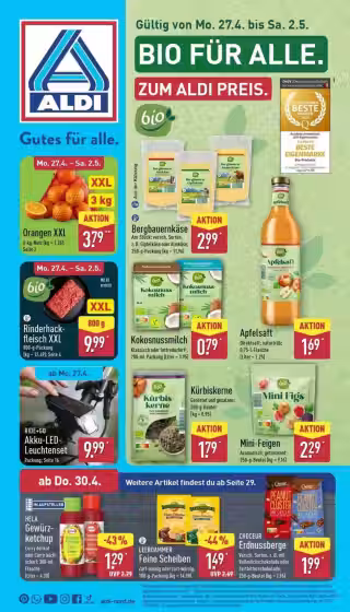Brochure cover: Aldi Nord promotions leaflet (Valid from 2026-04-27 to 2026-05-02)