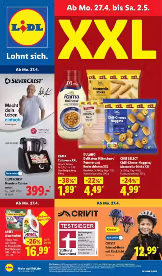 Brochure cover: Lidl promotions leaflet (Valid from 2026-04-27 to 2026-05-02)