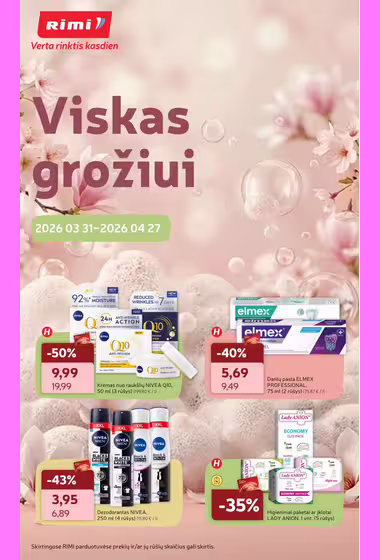 Rimi akcijų leidinys (Galioja nuo 03-31 iki 04-27)