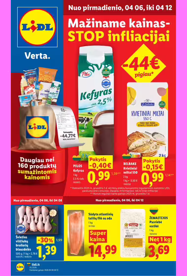 Lidl maisto prekių akcijų leidinys (Galioja nuo 04-06 iki 04-12)