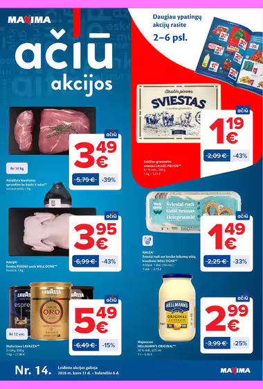Maxima akcijų leidinys (Galioja nuo 03-31 iki 04-06)