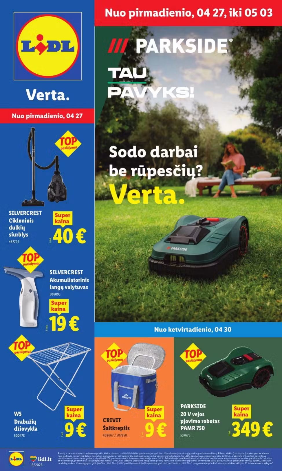 Bukleta prieksskatijums: Lidl nepārtikas preču akciju buklets Nr. 4 (Derīgs no 2026-04-27 līdz 2026-05-03)