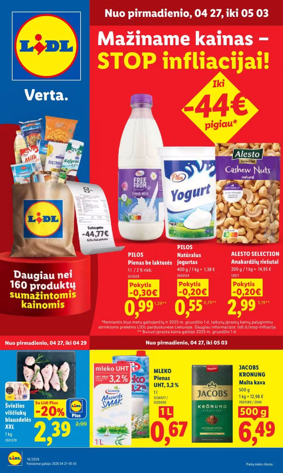 Bukleta prieksskatijums: Lidl akciju buklets Nr. 5 (Derīgs no 2026-04-27 līdz 2026-05-03)