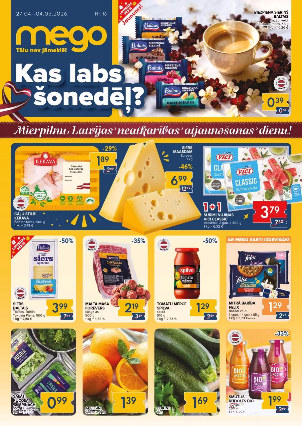 Bukleta prieksskatijums: Mego akciju buklets (Derīgs no 2026-04-27 līdz 2026-05-04)