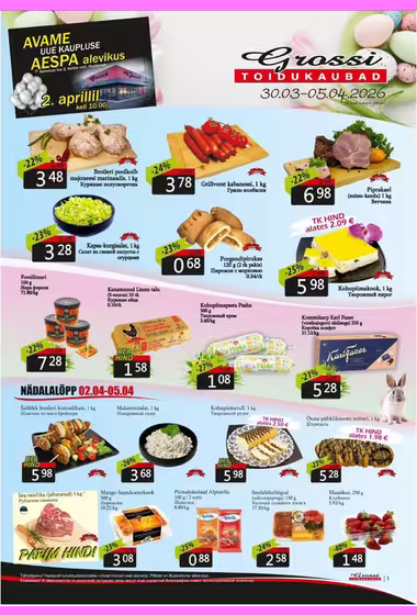 Grossi akcijų leidinys (Galioja nuo 03-30 iki 04-05)